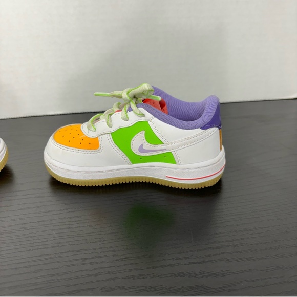 Nike Force 1 LV8 Toddler Kids Shoes Sz 7c White Space Purple - Picture 6 of 10